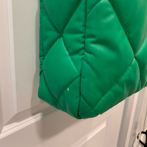 Stand Studio Quilted Tote Assante Diamond Large Bag Crossbody Tote Green - Picture 5 of 16